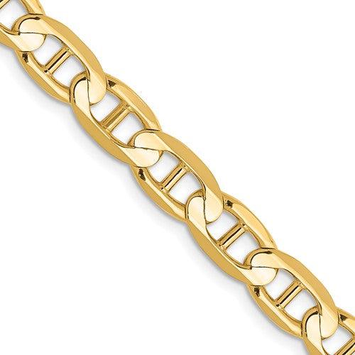 Gold 6.25mm Concave Anchor Chain - Seattle Gold Grillz