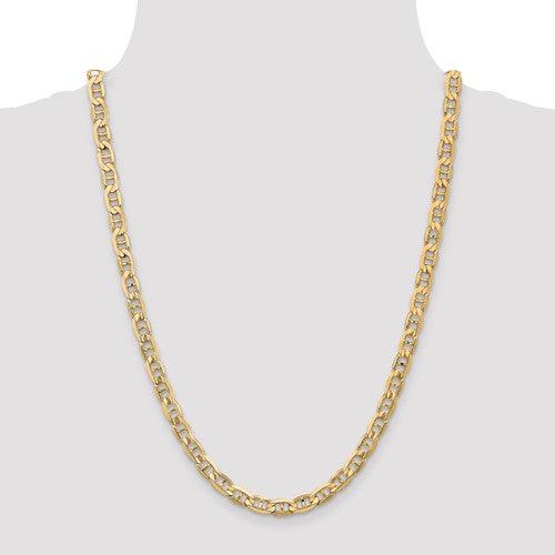 Gold 6.25mm Concave Anchor Chain - Seattle Gold Grillz