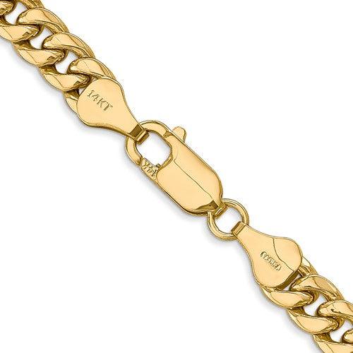 Gold 6mm Semi Solid Miami Cuban Link Chain - Seattle Gold Grills