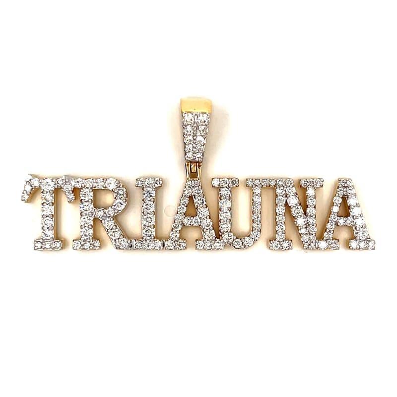 Gold 7 Letter Diamond Nameplate - Seattle Gold Grillz