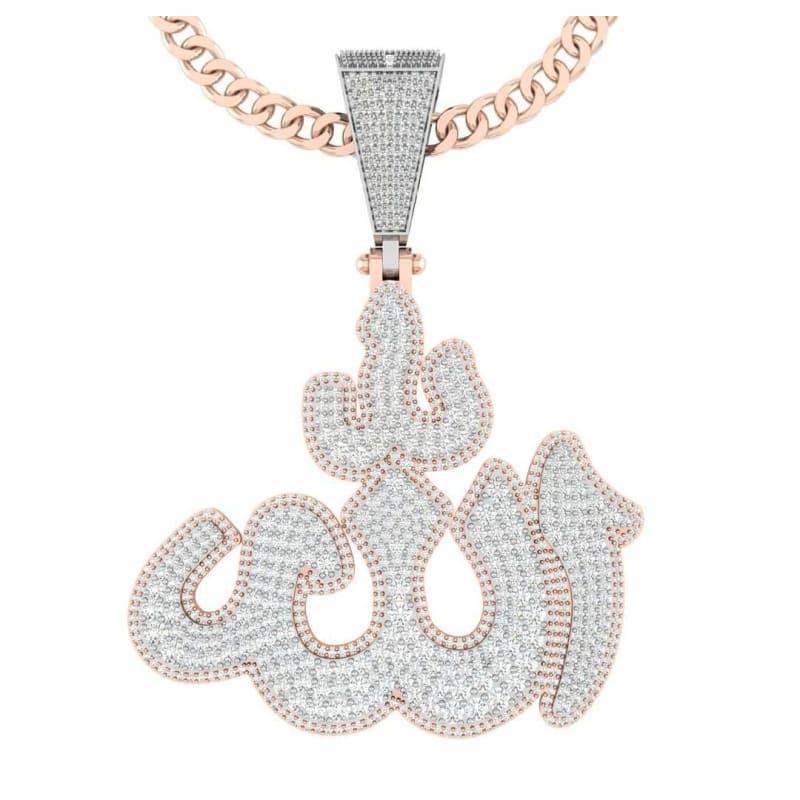 Gold Diamond Allah Pendant - Seattle Gold Grillz