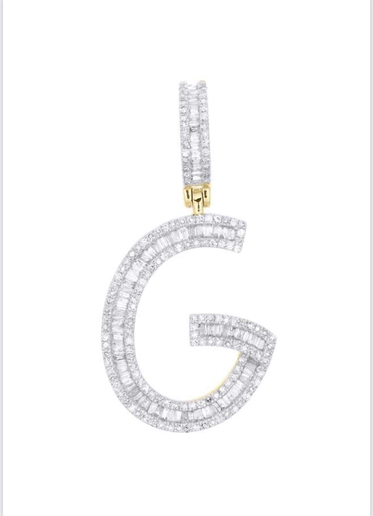 Gold Diamond Letter G Pendant - Seattle Gold Grillz