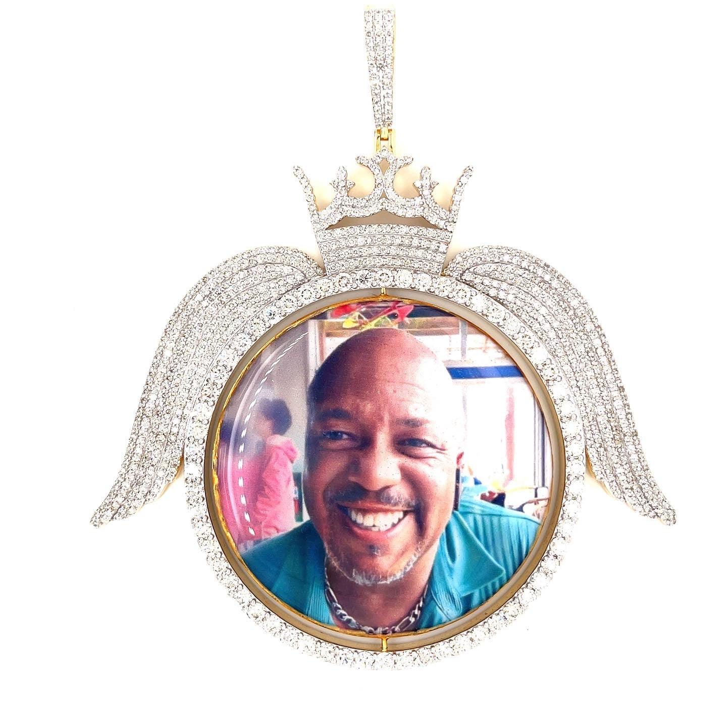 Gold Diamond Memory Pic Pendant - Seattle Gold Grillz