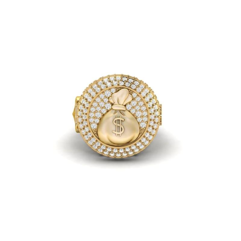 Gold Diamond Moneybag Ring - Seattle Gold Grillz
