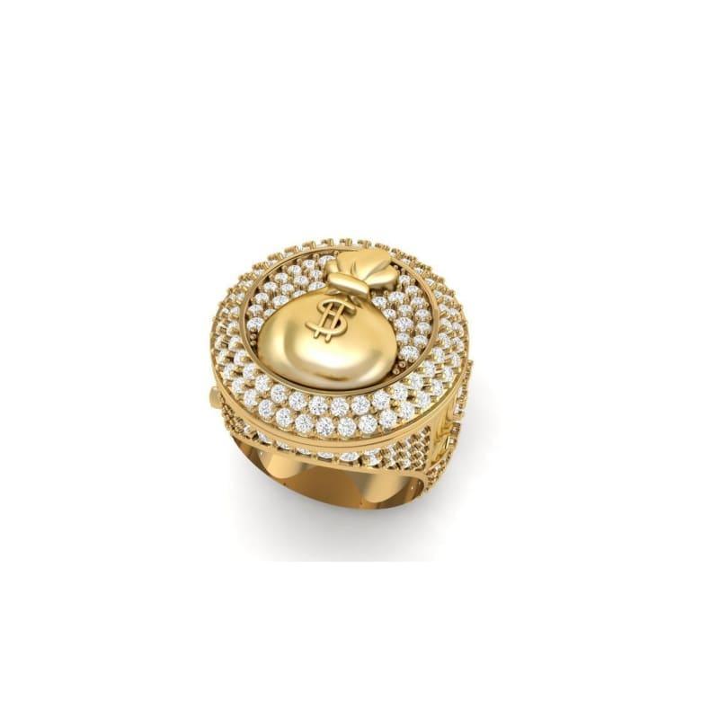 Gold Diamond Moneybag Ring - Seattle Gold Grillz