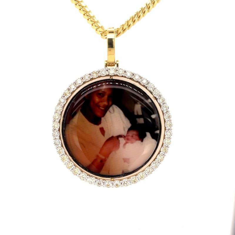 Gold Reversible Memory Picture Pendant - Seattle Gold Grillz