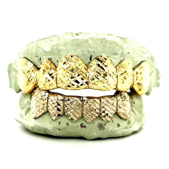 12pc Two Tone Trillion Cut Grillz