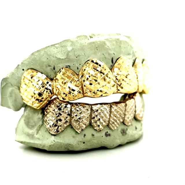 12pc Two Tone Trillion Cut Grillz