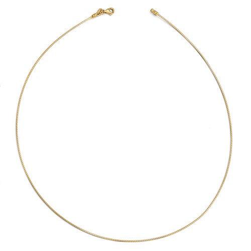 Leslie's 14K 1MM Round Detachable clasp Omega Chain - Seattle Gold Grillz