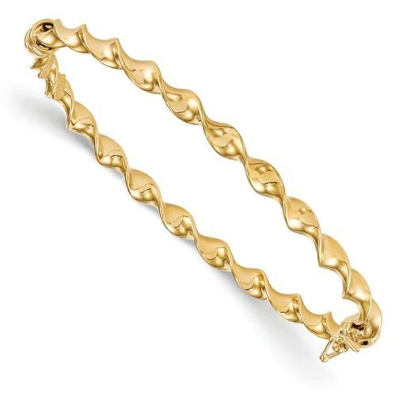 Leslie's 14k 4mm Twisted High Polished Bangle - Seattle Gold Grillz