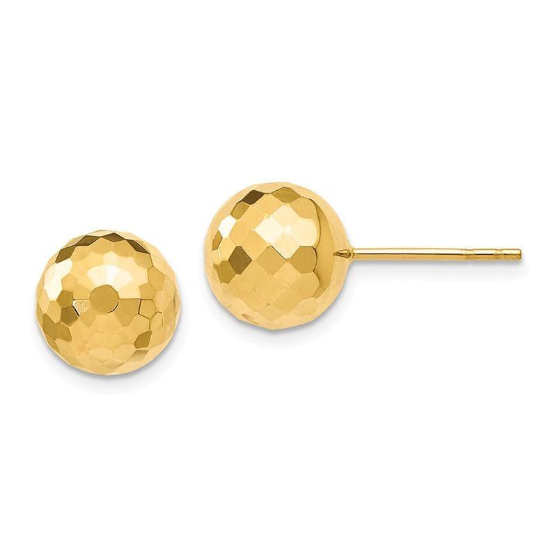 Leslie's 14k 9.4MM D-C Ball Earrings - Seattle Gold Grillz