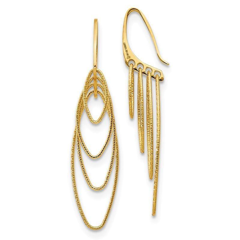 Leslie's 14K Fancy Dangle Earrings - Seattle Gold Grillz