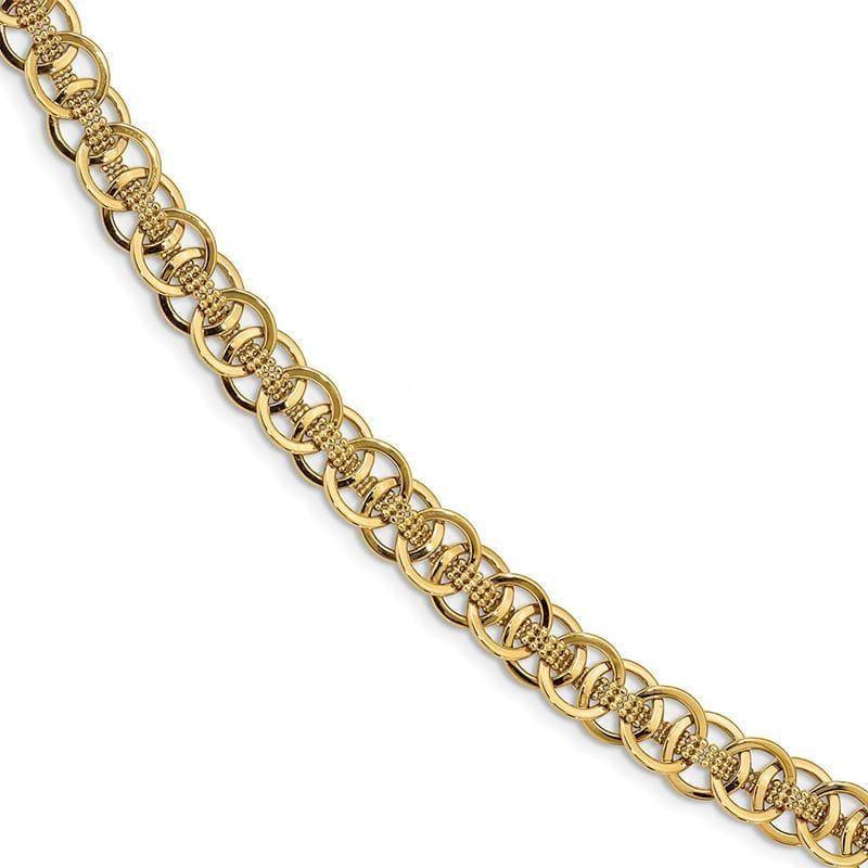 Leslie's 14K Fancy Link Bracelet - Seattle Gold Grillz