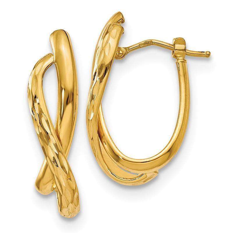 Leslie's 14K Polished & D-C Earrings - Seattle Gold Grillz