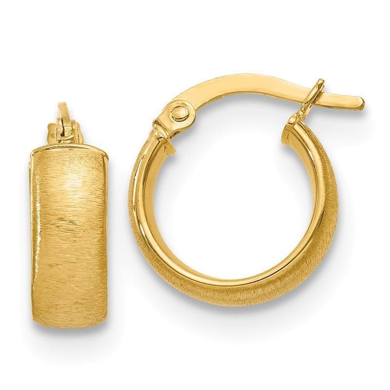Leslie's 14K Polished & Satin Finish Hoop Earrings - Seattle Gold Grillz