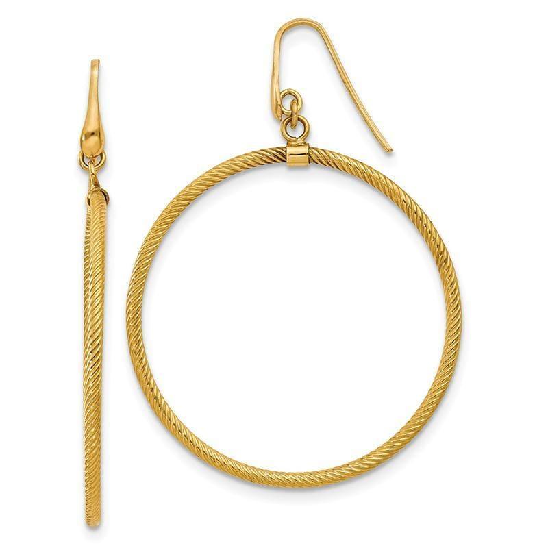 Leslie's 14K Polished & Textured Dangle Earrings - Seattle Gold Grillz
