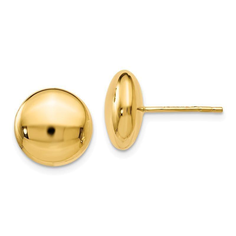Leslie's 14k Polished Button Post Earrings - Seattle Gold Grillz