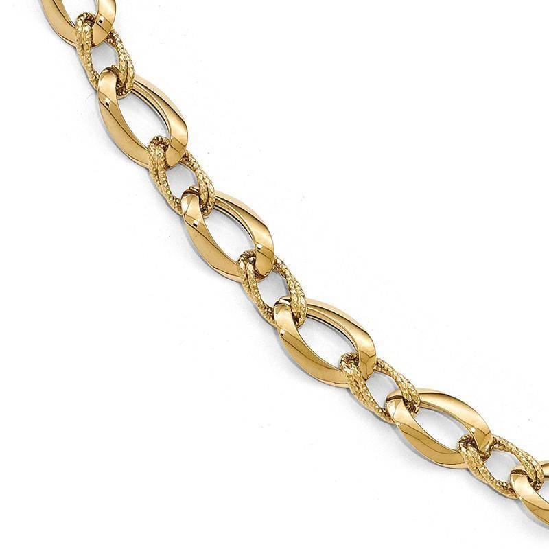 Leslie's 14k Polished D-C Fancy Link Bracelet - Seattle Gold Grillz