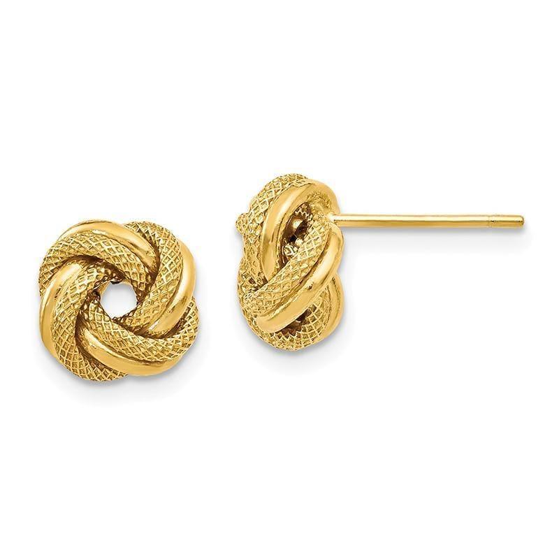 Leslie's 14k Polished D-C Love Knot Post Earrings - Seattle Gold Grillz