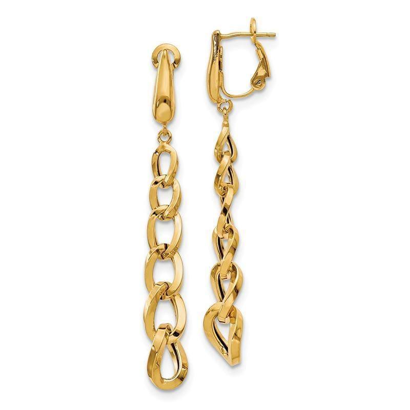 Leslie's 14K Polished Fancy Dangle Earrings - Seattle Gold Grillz