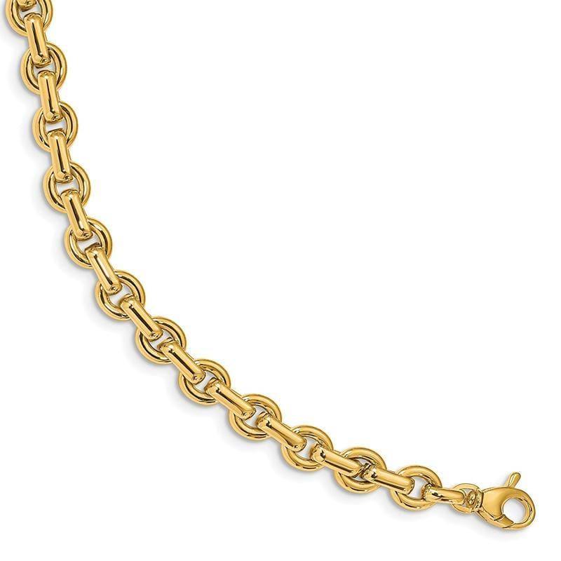 Leslie's 14K Polished Fancy Link Bracelet - Seattle Gold Grillz