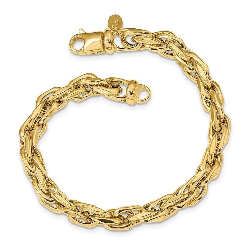 Leslie's 14k Polished Fancy Link Bracelet - Seattle Gold Grillz