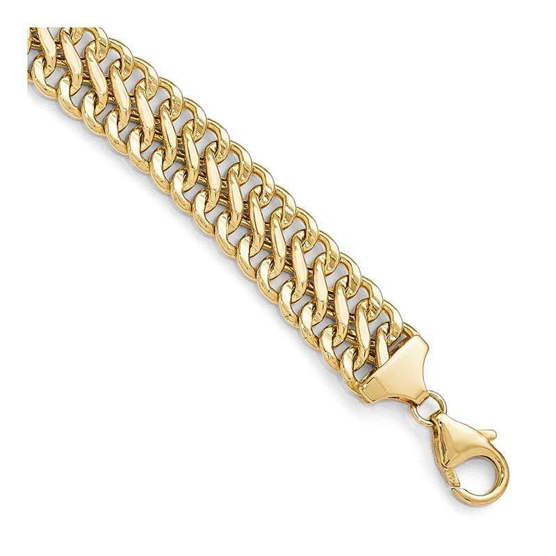 Leslie's 14k Polished Fancy Link Bracelet - Seattle Gold Grillz