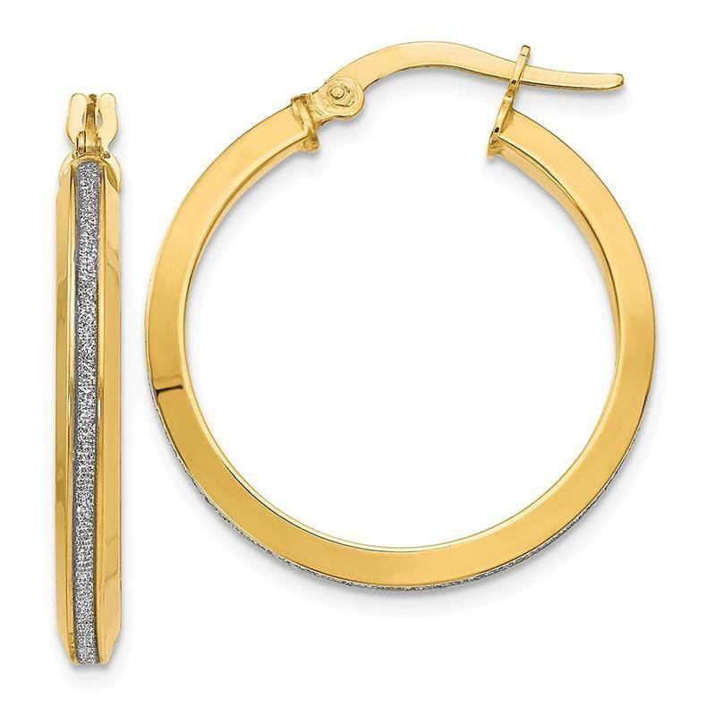 Leslie's 14k Polished Glimmer Infused Hoop Earrings - Seattle Gold Grillz