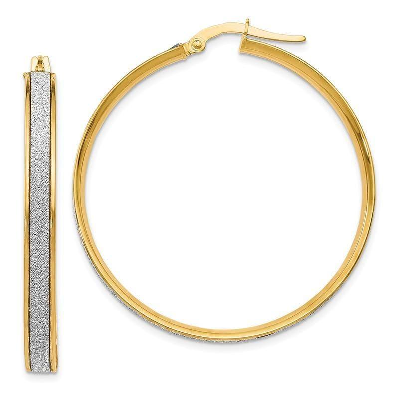 Leslie's 14k Polished Glimmer Infused Hoop Earrings - Seattle Gold Grillz