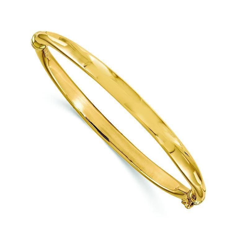 Leslie's 14k Polished Hinged Bangle Bracelet - Seattle Gold Grillz