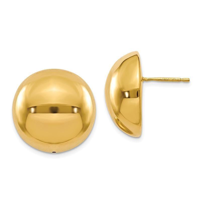 Leslie's 14K Polished Hollow Domed Post Earrings - Seattle Gold Grillz