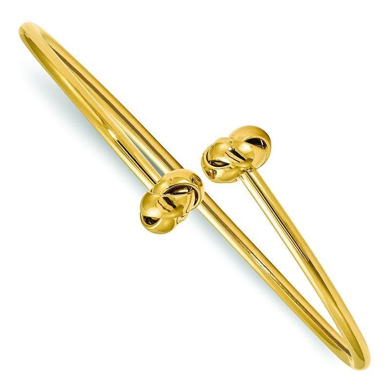 Leslie's 14K Polished Knot Flexible Bangle - Seattle Gold Grillz