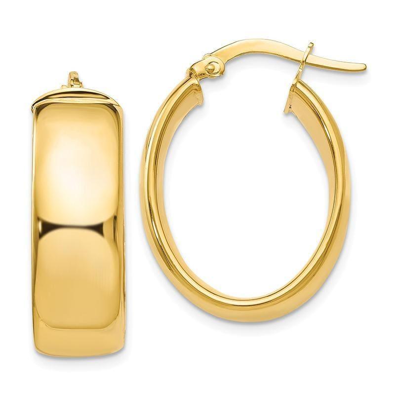 Leslie's 14k Polished Oval Hoop Earrings - Seattle Gold Grillz