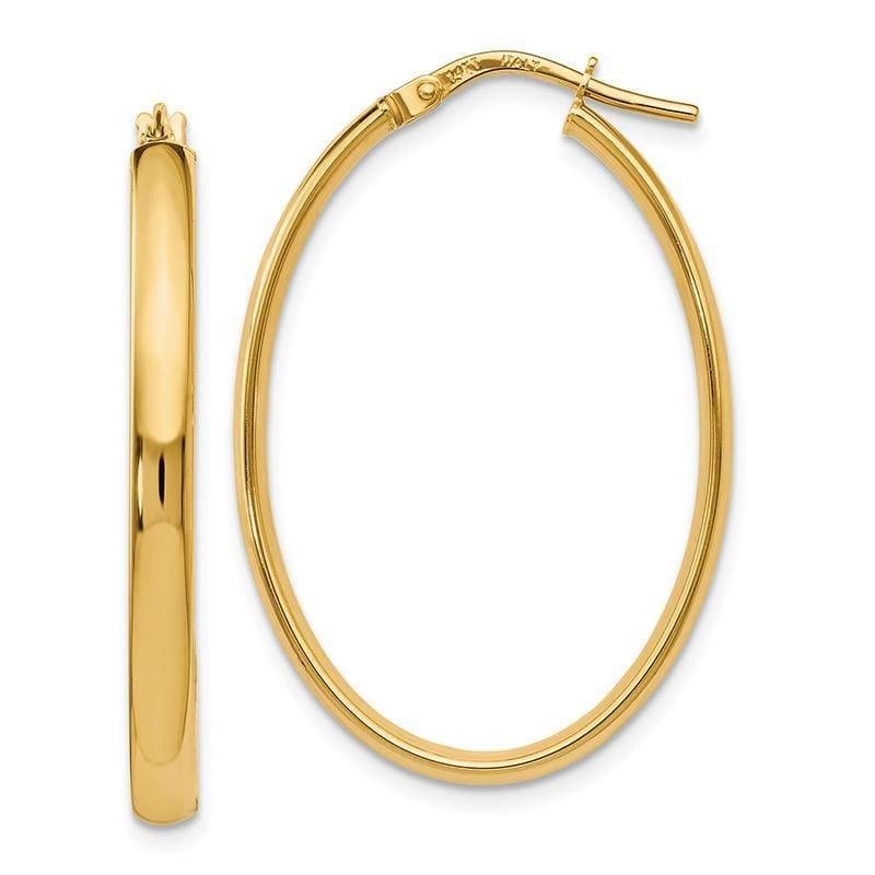 Leslie's 14k Polished Oval Hoop Earrings - Seattle Gold Grillz