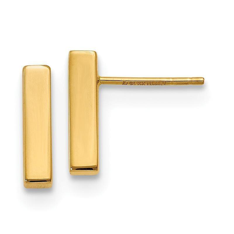 Leslie's 14K Polished Post Bar Earrings - Seattle Gold Grillz
