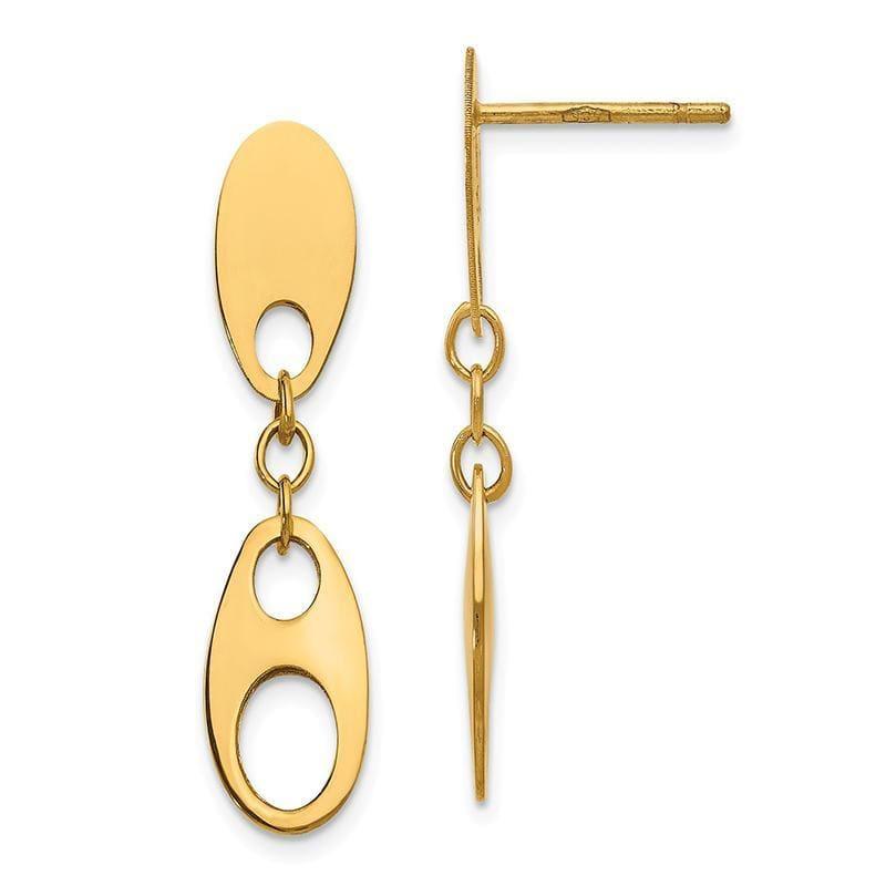 Leslie's 14K Polished Post Dangle Earrings - Seattle Gold Grillz