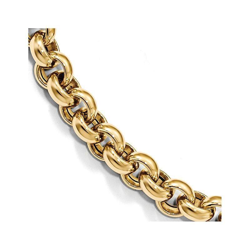 Leslie's 14k Polished Rolo Link Bracelet - Seattle Gold Grillz