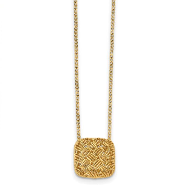 Leslie's 14K Polished Square Necklace - Seattle Gold Grillz