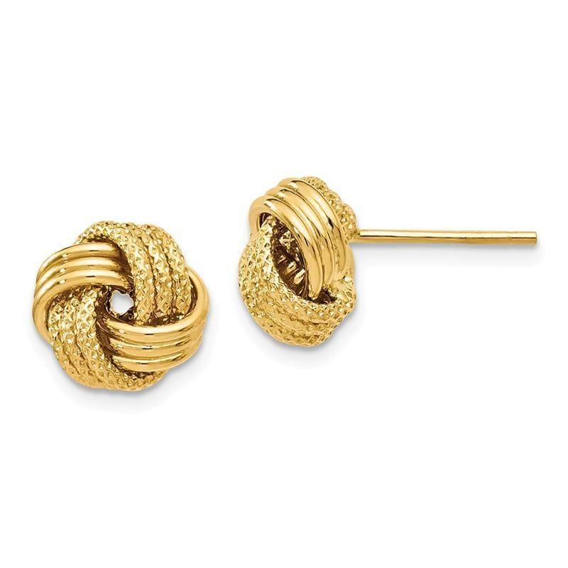 Leslie's 14k Polished Textured Love Knot Earrings - Seattle Gold Grillz