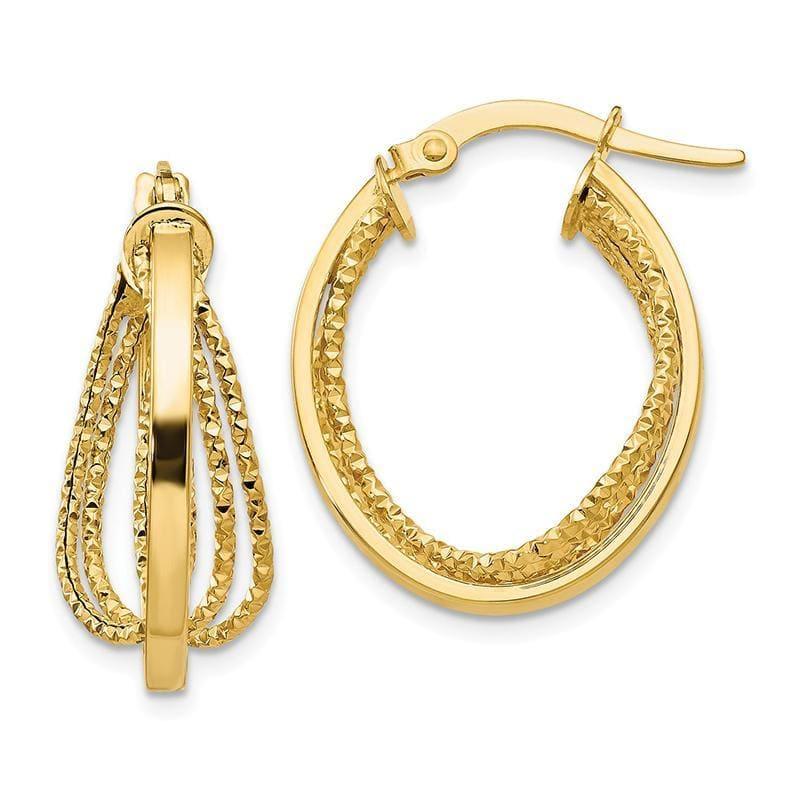 Leslie's 14k Polished Twist Hoop Earrings - Seattle Gold Grillz