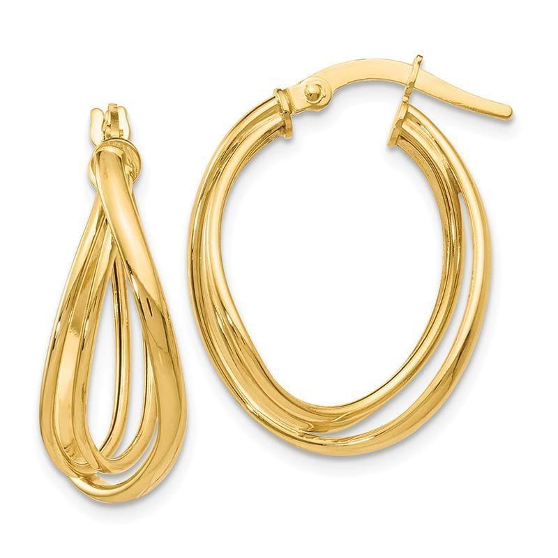 Leslie's 14k Polished Twist Hoop Earrings - Seattle Gold Grillz