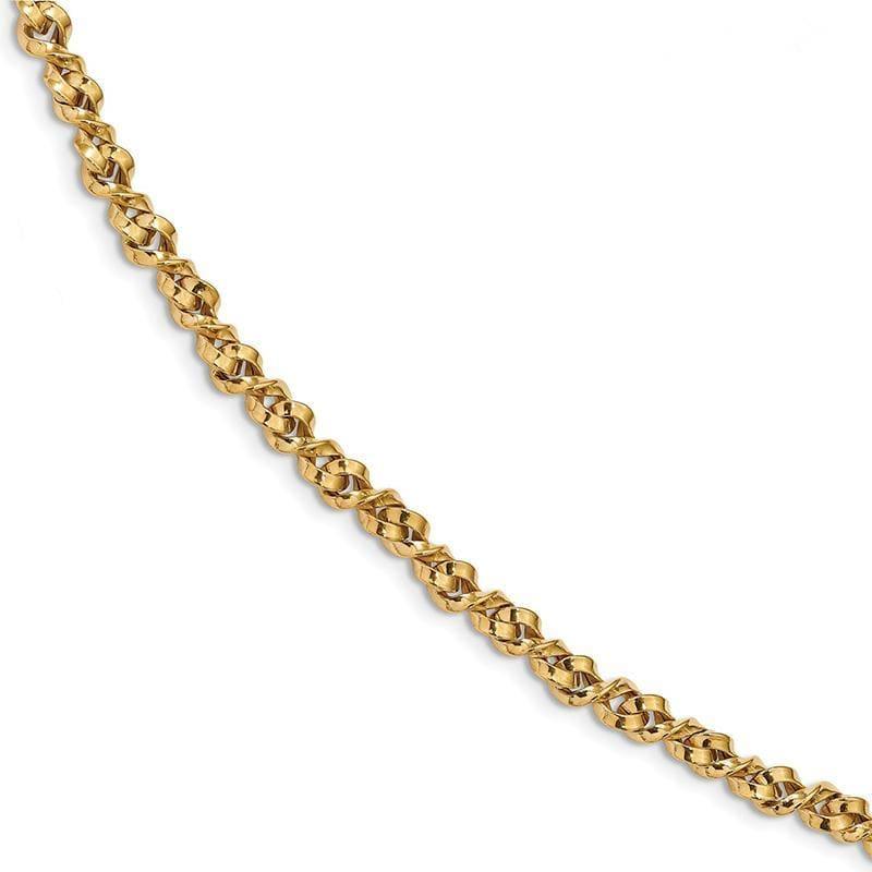 Leslie's 14K Polished Twisted Fancy Link Bracelet - Seattle Gold Grillz