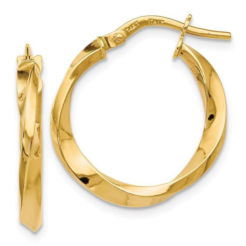Leslie's 14k Polished Twisted Hoop Earrings - Seattle Gold Grillz