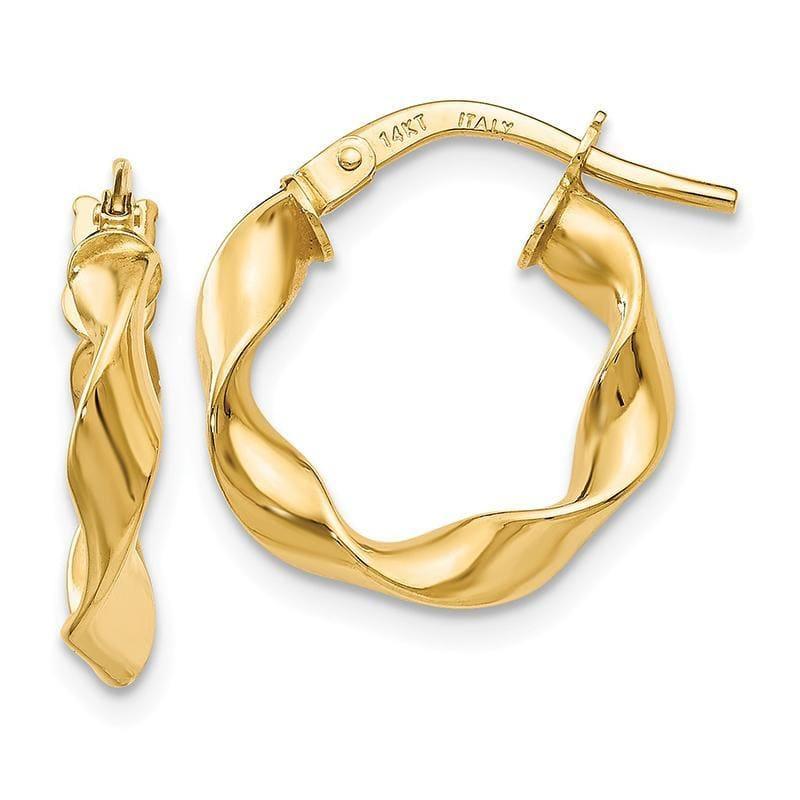 Leslie's 14k Polished Twisted Hoop Earrings - Seattle Gold Grillz