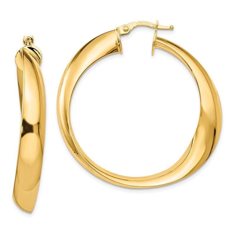 Leslie's 14k Twisted Hoop Earrings - Seattle Gold Grillz