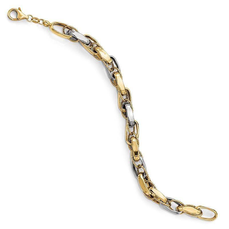 Leslie's 14k Two-tone Gold Bracelet - Seattle Gold Grillz