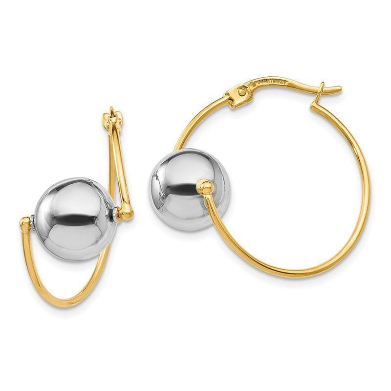 Leslie's 14k Two-tone Gold Earrings - Seattle Gold Grillz