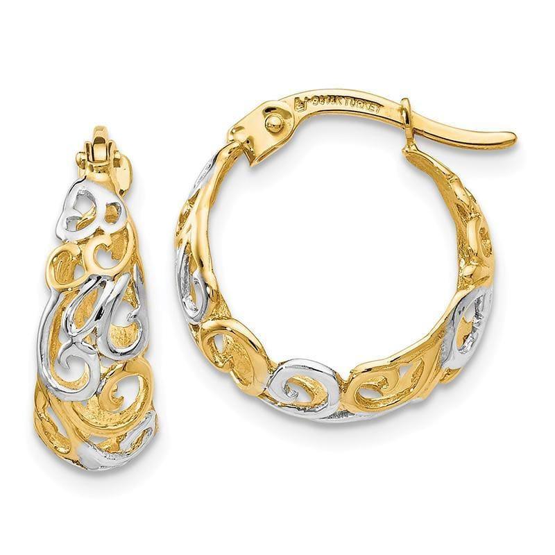 Leslie's 14k Two-tone Gold Earrings - Seattle Gold Grillz