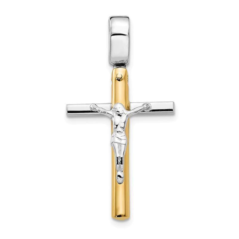 Leslie's 14k Two-tone Polished Crucifix Pendant - Seattle Gold Grillz