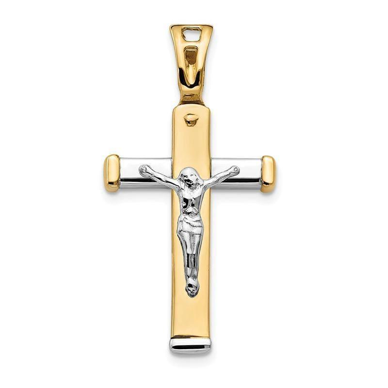 Leslie's 14K Two-tone Polished Crucifix Pendant - Seattle Gold Grillz